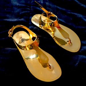 Michael Kors gold sandals